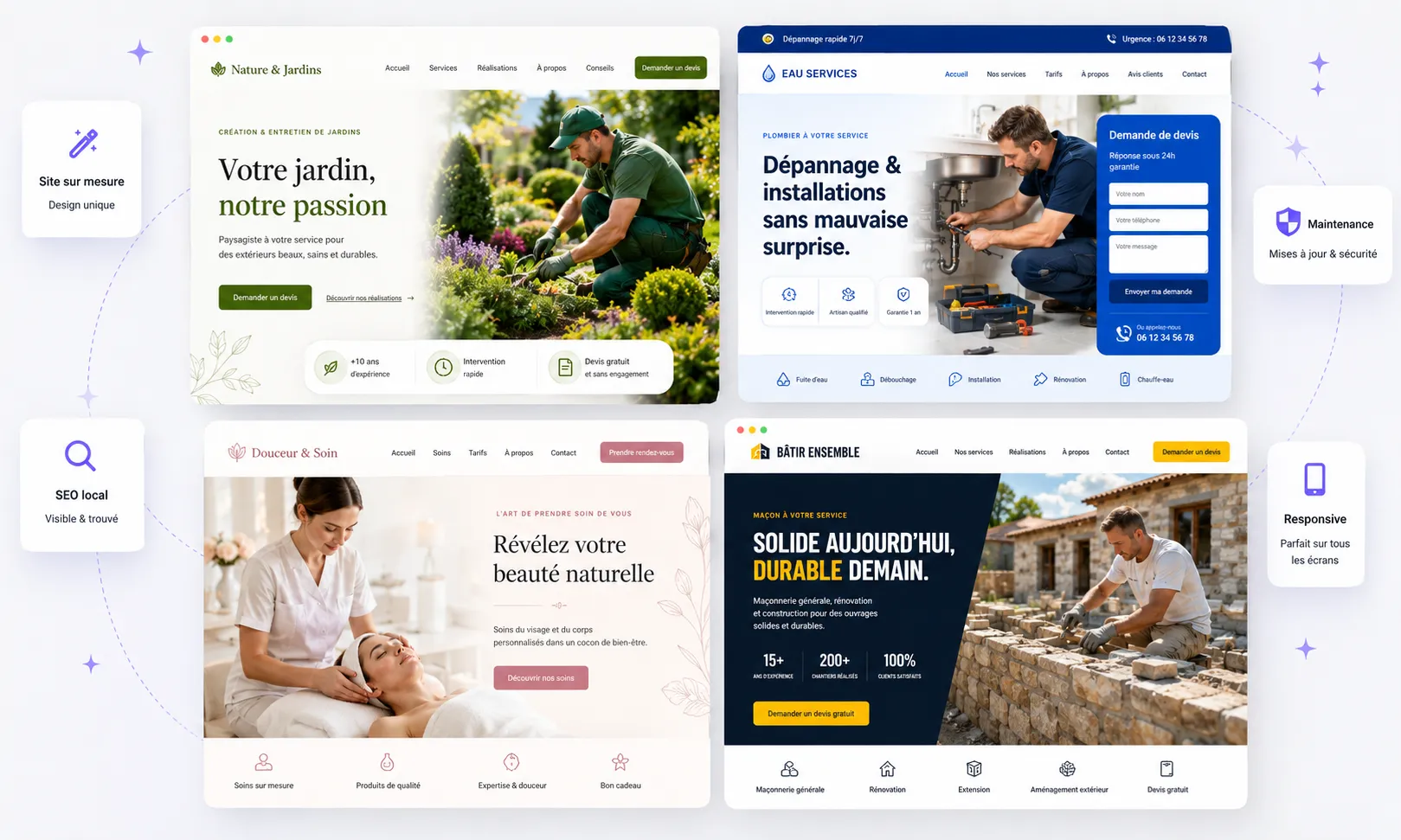 Aperçu d’un site internet professionnel