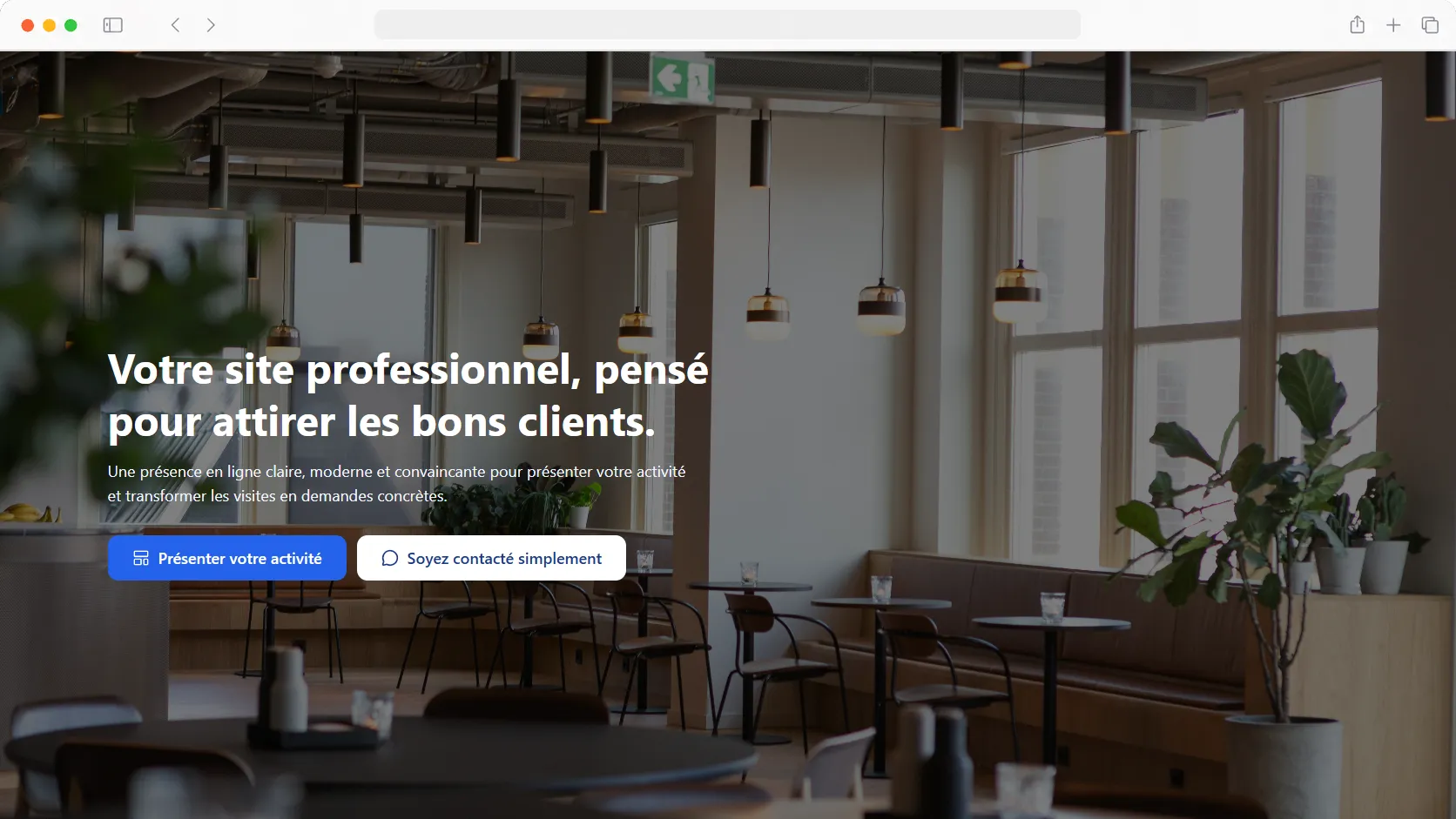 Aperçu d'un site internet professionnel
